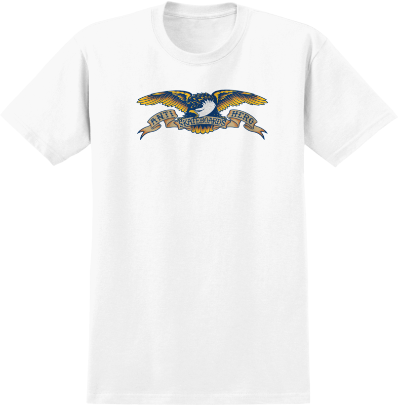 AntiHero Eagle T-Shirt - White/Blue Multi Color Print