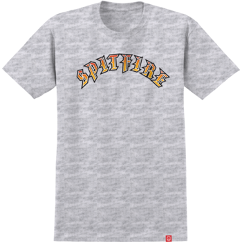 Spitfire Youth Old E Fade Fill T-Shirt - Ash/Red/Yellow