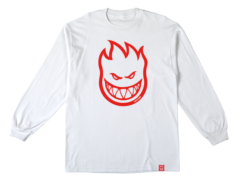 Spitfire Youth Bighead Long Sleeve T-Shirt - White/Red