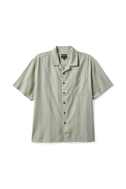 Brixton Bunker Reserve Cool Weight S/S Woven Shirt - Mineral Grey