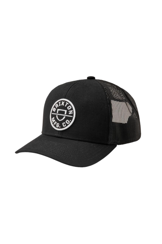 Brixton Crest Netplus MP Trucker Hat - Black/Black