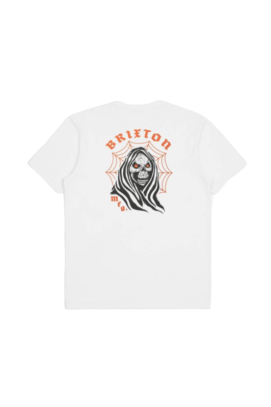 Brixton Reaper T-Shirt Ajusté M/C - Blanc