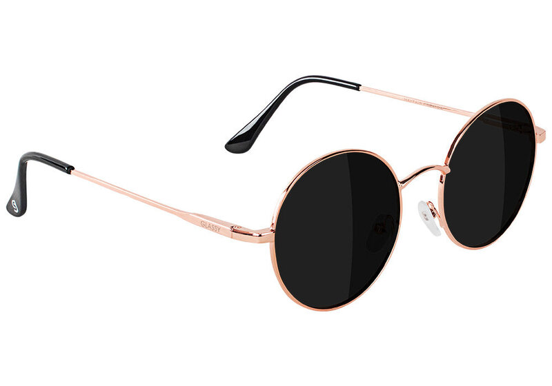 Glassy Mayfair Premium Polarized Sunglasses - Rose Gold - Palm