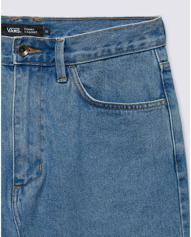 Vans Covina 5 Pocket Baggy Denim 22'' Shorts - Délavé à la Pierre