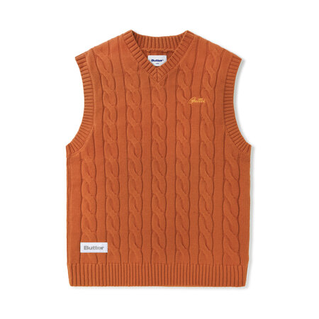 Butter Goods Flowers Knit Vest - Black - Palm Isle Skate Shop