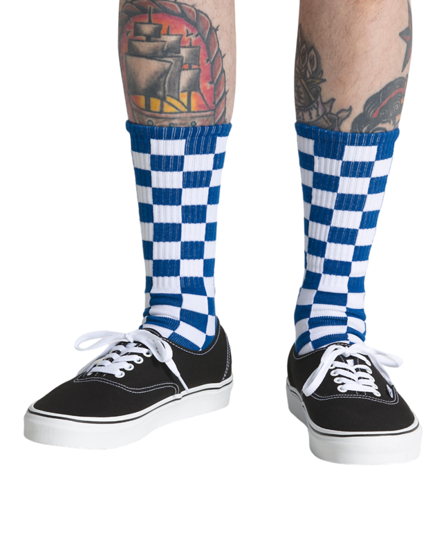 Vans Checkerboard Crew Socks - True Blue