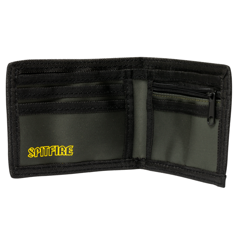 Spitfire Bighead Fill Bi-Fold Wallet - Charcoal/Yellow