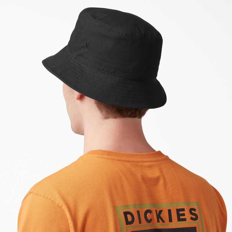 Dickies Script Logo Chapeau Baquet en Toile - Noir (BK)