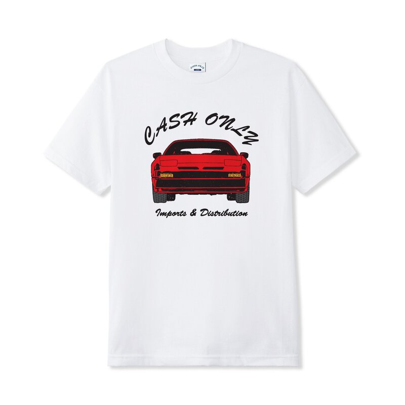 Cash Only Car Tee - White