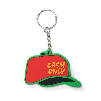 Cash Only Porte-Clés Chapeau en Caoutchouc - Multi
