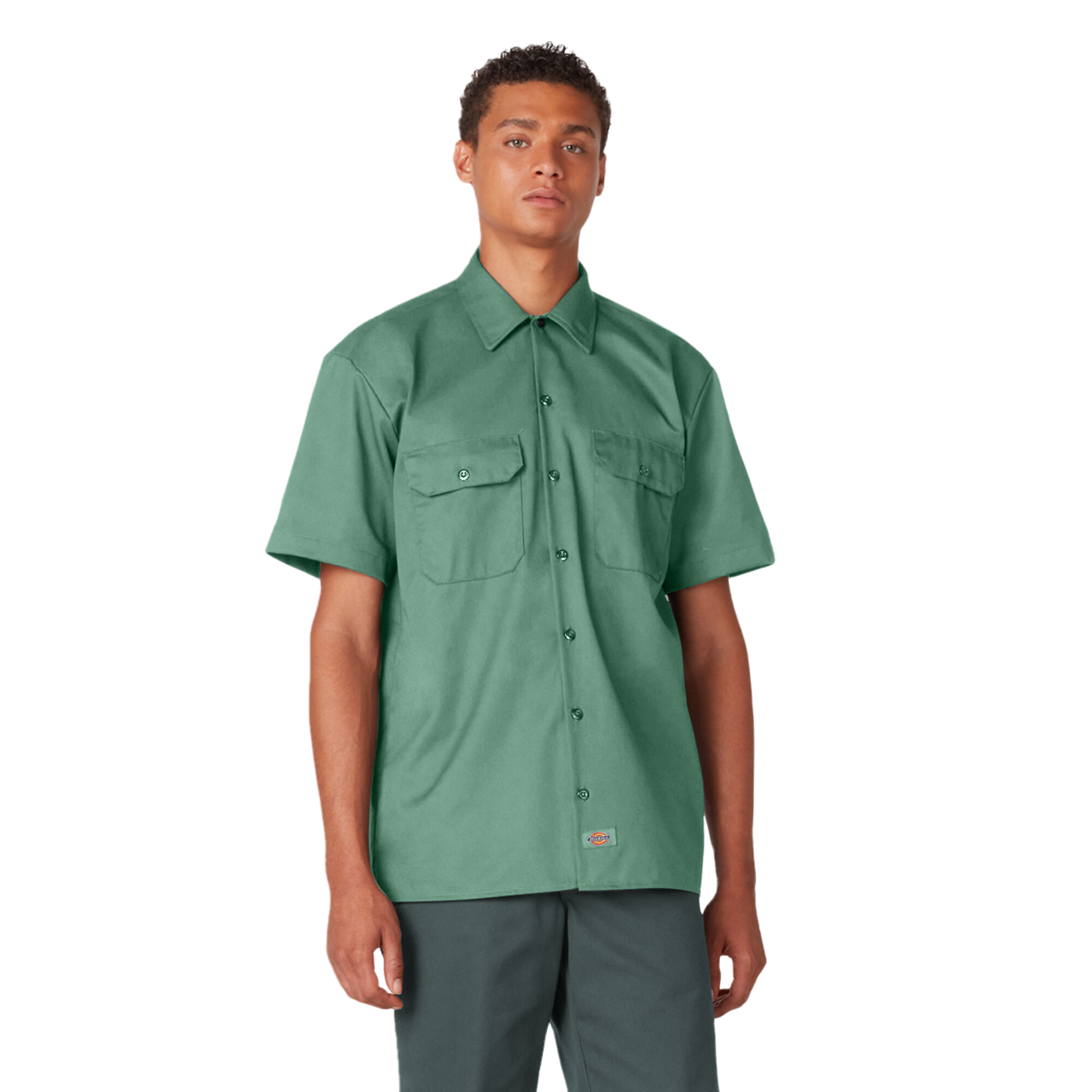 Dickies Short Sleeve Work Shirt - Dark Ivy (D2I) - Palm Isle Skate