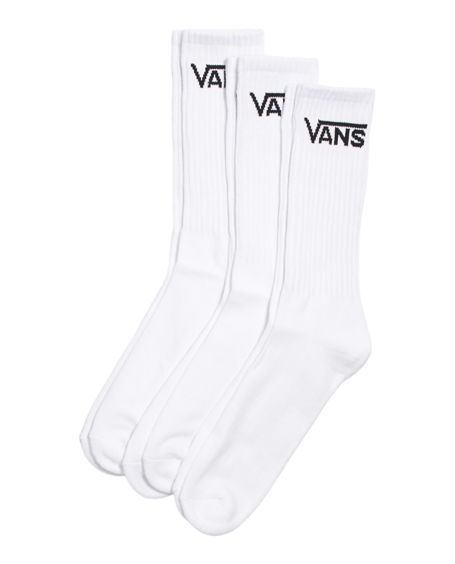 Vans Classic Crew 3-Pack Socks - White