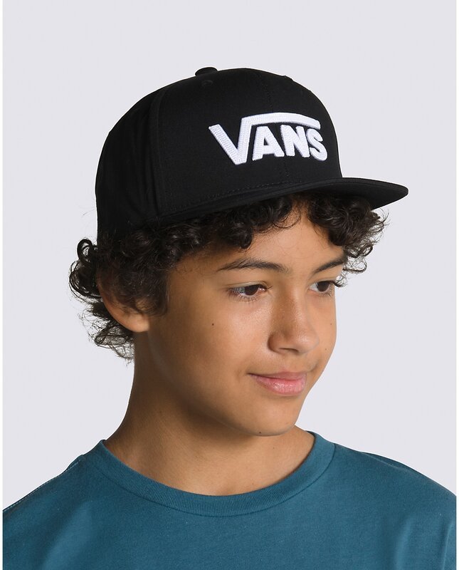 Vans Kids Drop V Snapback Hat - Black/White