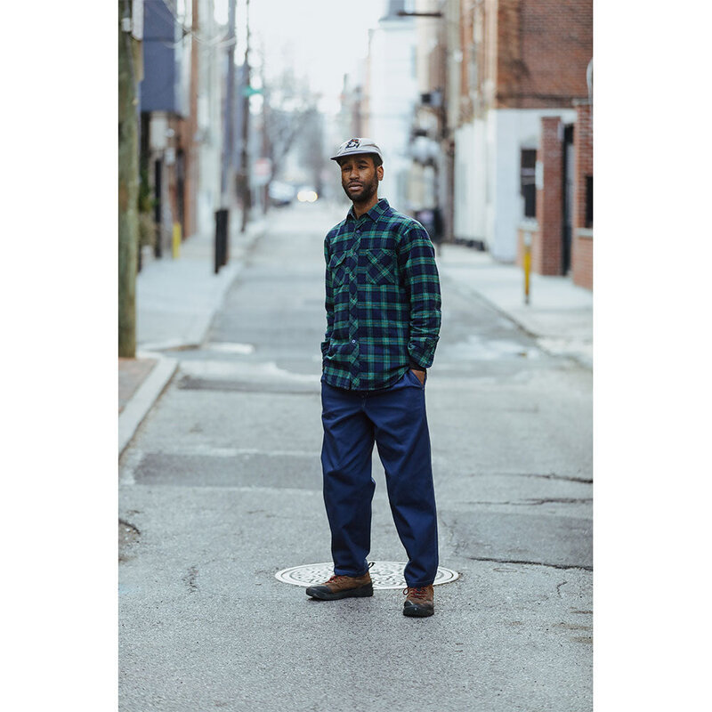 Theories Stamp Lounge Pant - Navy Contrast Stitch