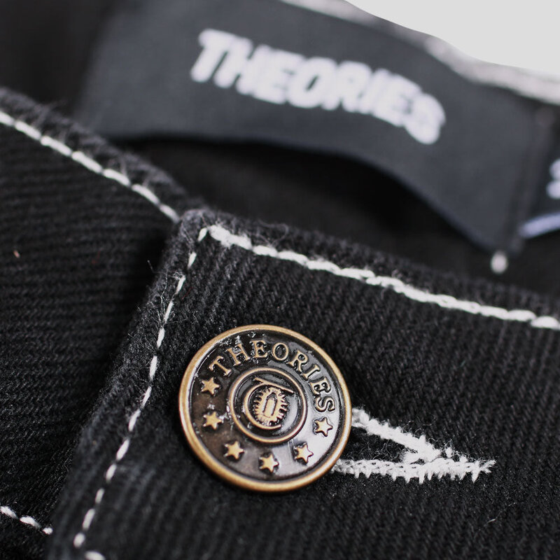 Theories Plaza Jeans - Black Contrast Stitch