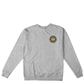 Spitfire Gonz Flower Swirl Crewneck - Grey Heather