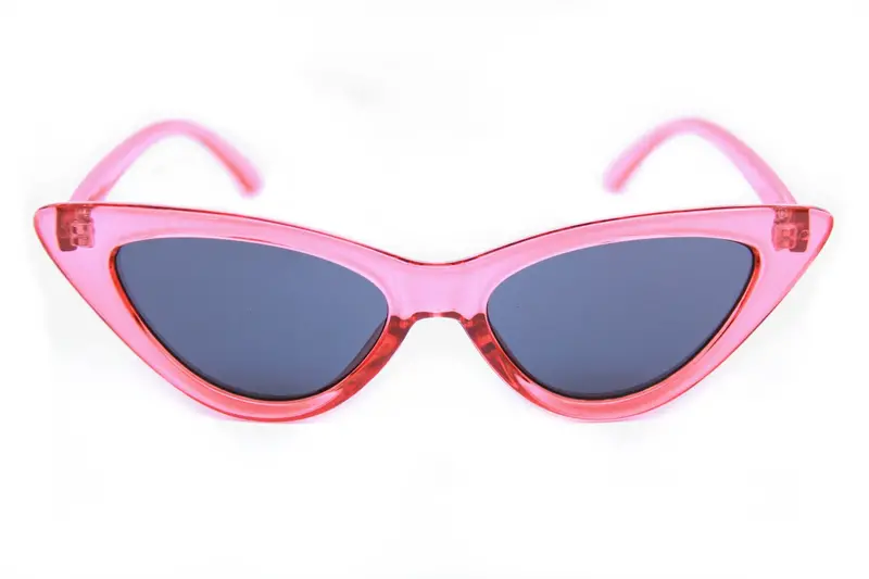 Happy Hour Space Needles Sunglasses - Clear Gloss Red