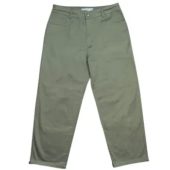 Frosted Stretchy Cotton Pants - Khaki