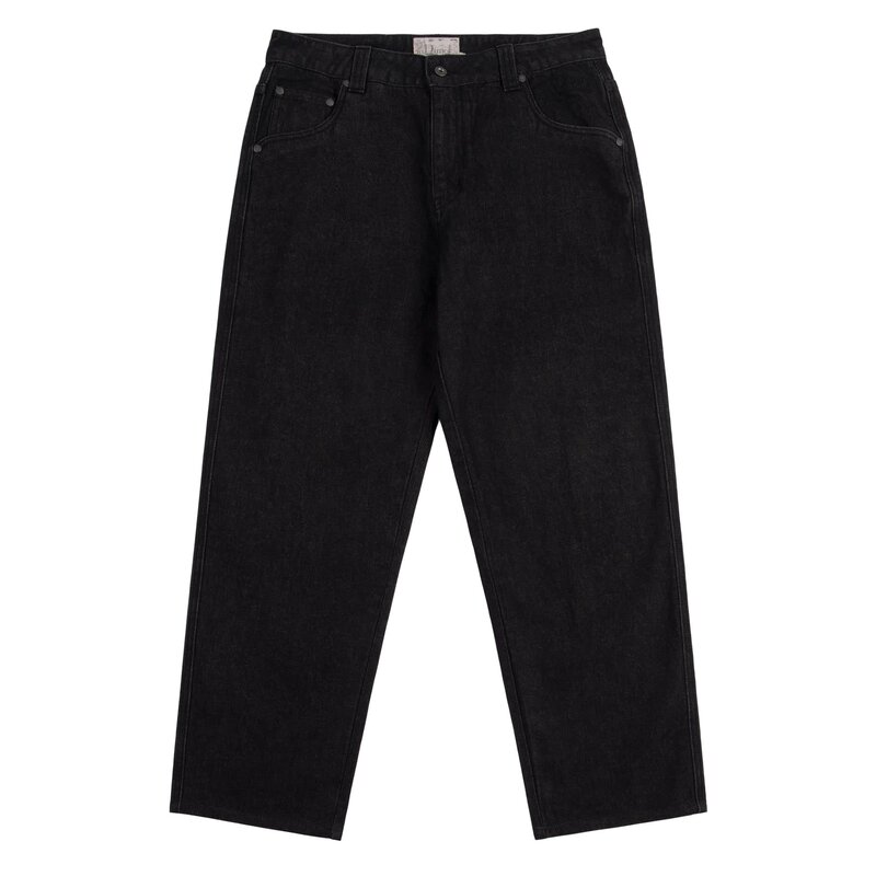 Dime Relaxed Denim Pants - Black Washed