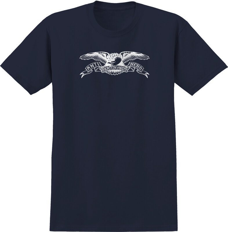 AntiHero Basic Eagle T-Shirt Ringspun - Marine Foncé Sport/Blanc