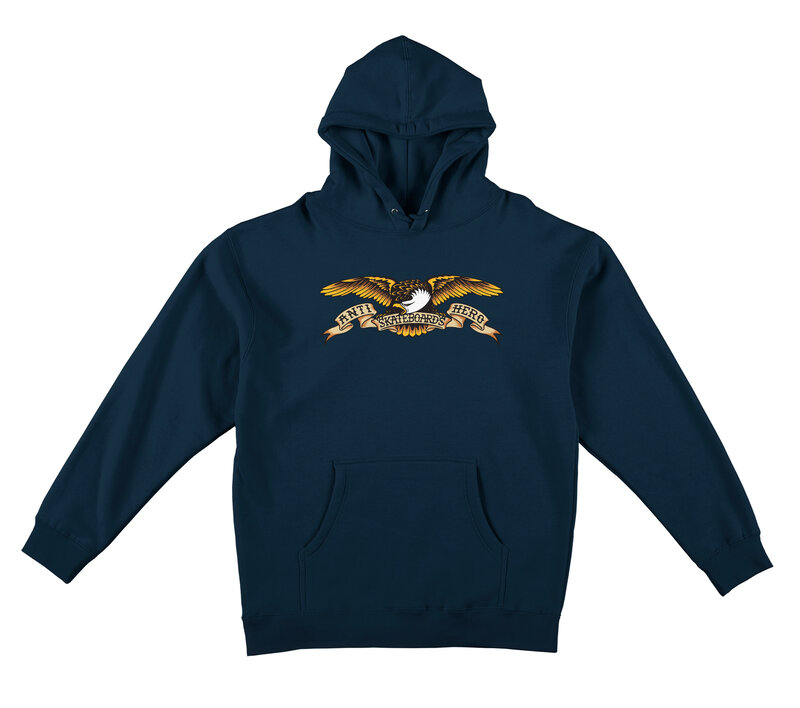 AntiHero Eagle Pullover Hooded Sweatshirt - Navy/Black