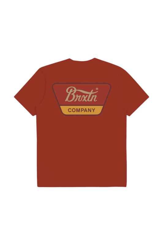Brixton Linwood S/S Standard Tee - Barn Red/Dark Burgundy/Bright Gold