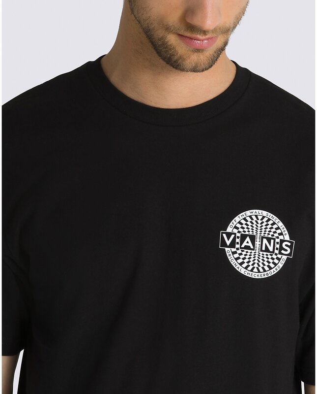 Vans Warped Checkerboard Logo T-Shirt - Noir
