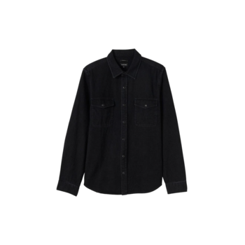 Brixton Wayne Chemise Stretch M/L en Tissu - Noir Délavé