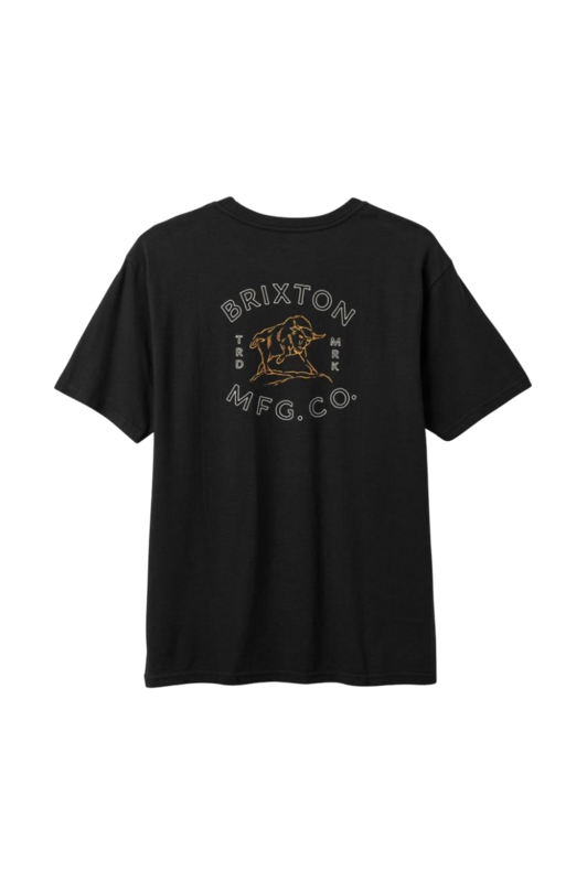 Brixton Bryden T-Shirt Décontracté - Noir Délavé Classique