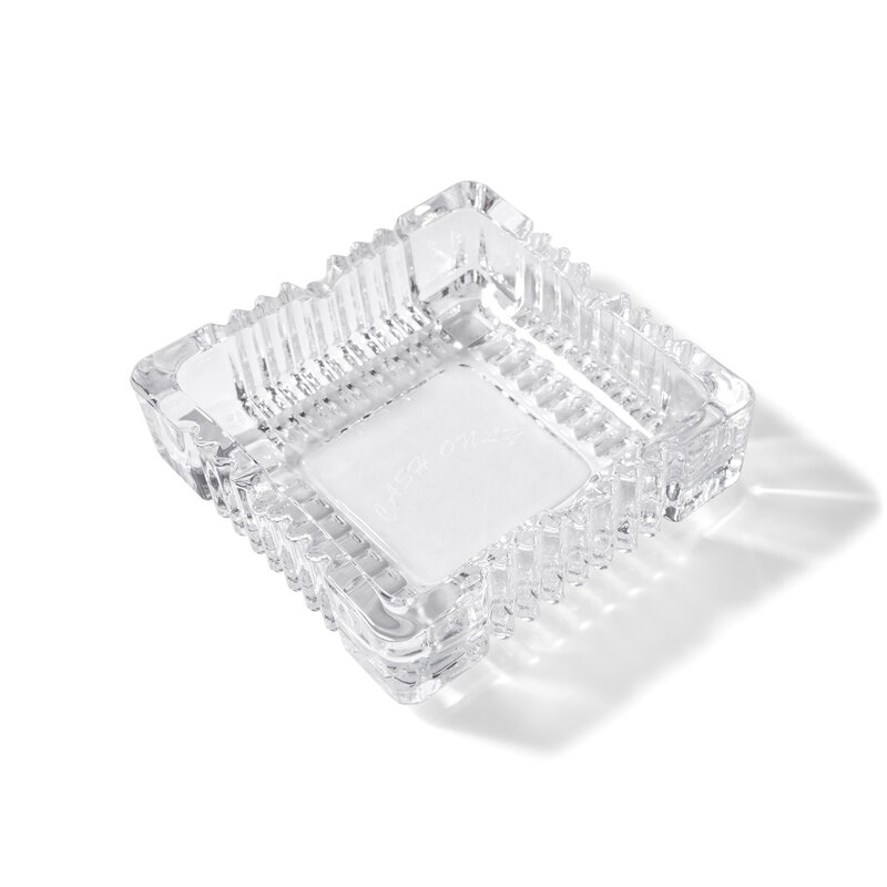 Cash Only Crystal Ashtray - Clear