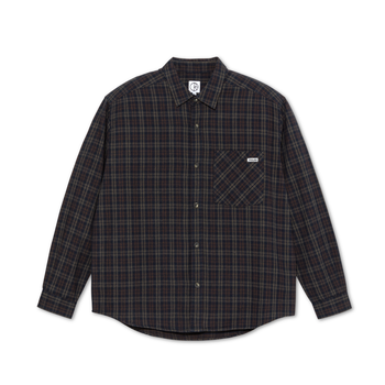 Polar Skate Co. Mitchell LS Shirt Flannel - Navy/Brown