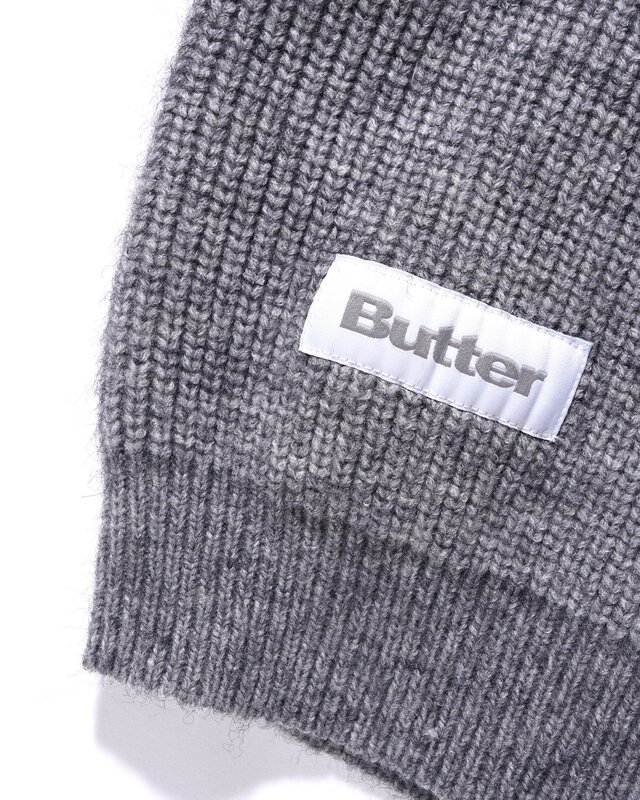 Butter Goods Marle Knitted Sweater - Grey