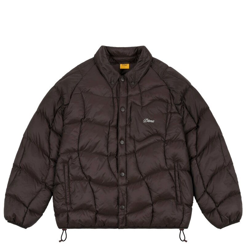 Dime Midweight Wave Puffer Jacket - Espresso