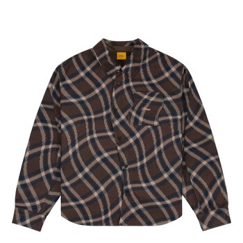 Dime Plaid Fleece Shirt - Espresso