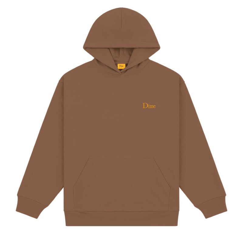 Dime Classic Small Logo Hoodie - Brown