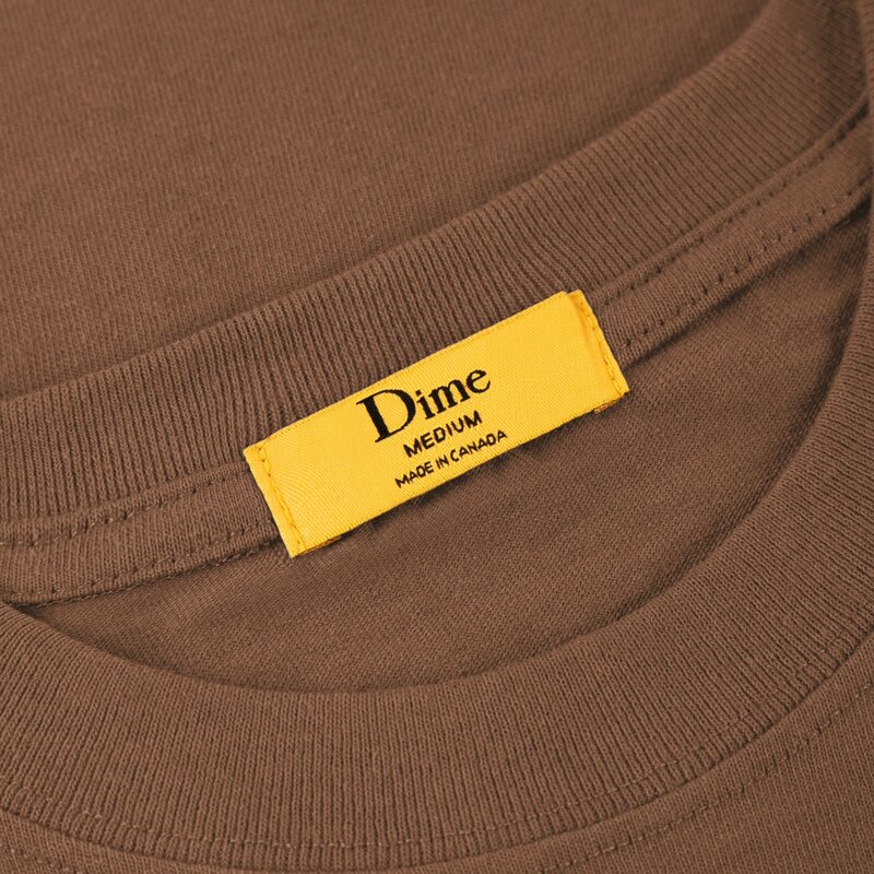 Dime Classic Small Logo T-Shirt - Marron