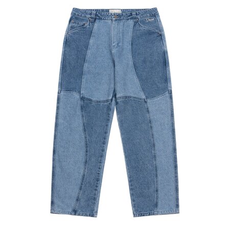 Dime Blocked Relaxed Denim Pants - Blue Washed