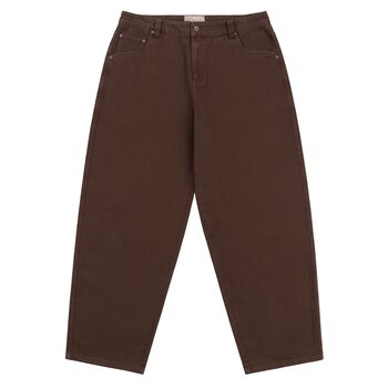 Dime Pantalon en Denim Ample Classique - Marron