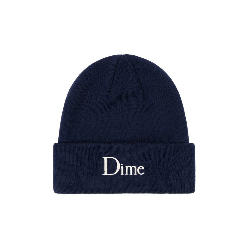 Dime Classic Wool Fold Beanie - Indigo