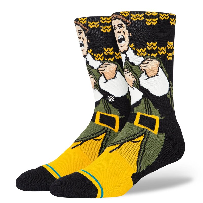 Stance "Elf" Smiling's My Favorite Crew Socks - Black