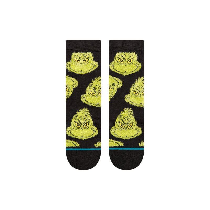 Stance Kids "The Grinch" Mean One Crew Socks - Black