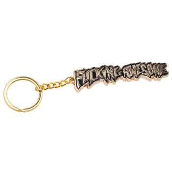 Fucking Awesome Stamp Keychain - Gold