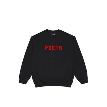 Poets OG Flock Crewneck Sweatshirt - Black