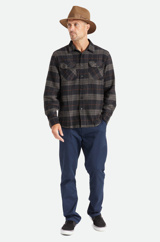 Brixton Bowery L/S Flannel - Black/Charcoal