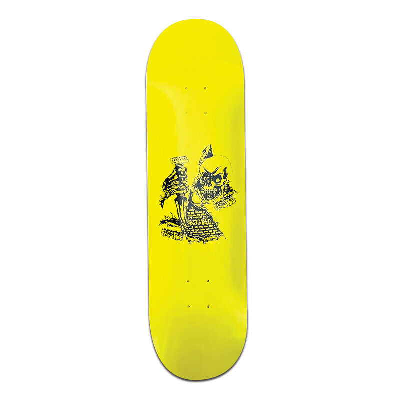 Frosted Skeleton Knife Planche Jaune Fluo - 8.25"