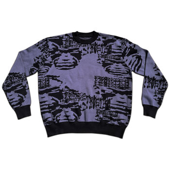 Frosted Monkeyworld Heavyweight Knit Sweater - Blueish Purple