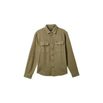 Brixton Bowery Surchemise en Sergé Texturé - Olive Surplus