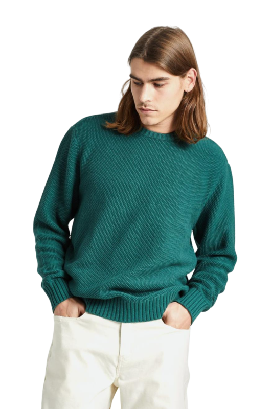 Brixton Jacques Waffle Knit Sweater - Pine Needle