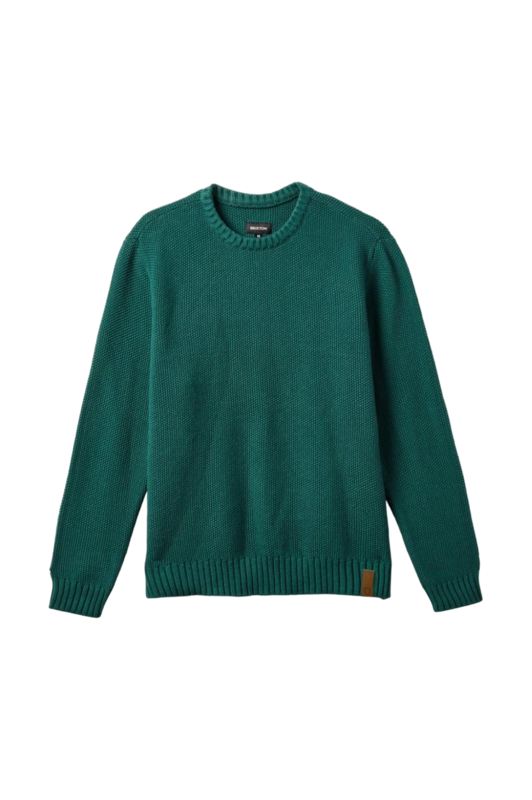 Brixton Jacques Waffle Knit Sweater - Pine Needle