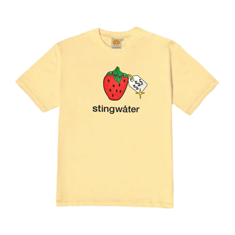 Stingwater Very Speshal Organic Strawberry T-Shirt - Faded Yellow